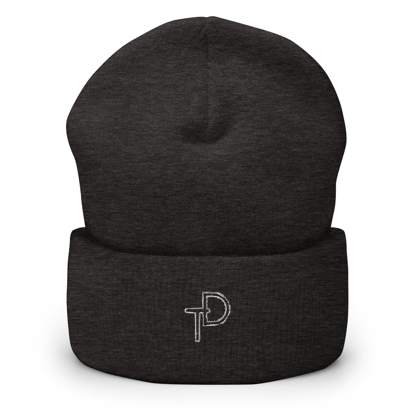 Cuffed Beanie White "TD" Logo