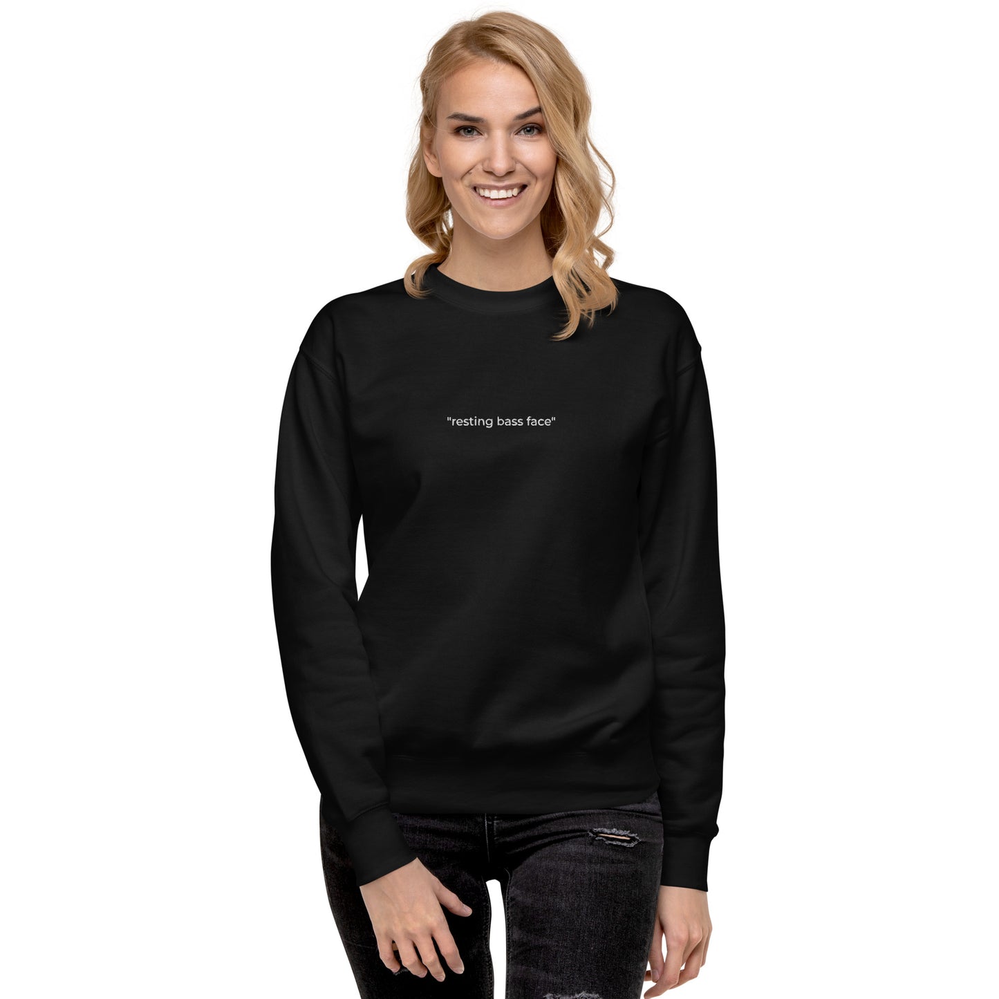 Sweatshirt "resting bass face" Black