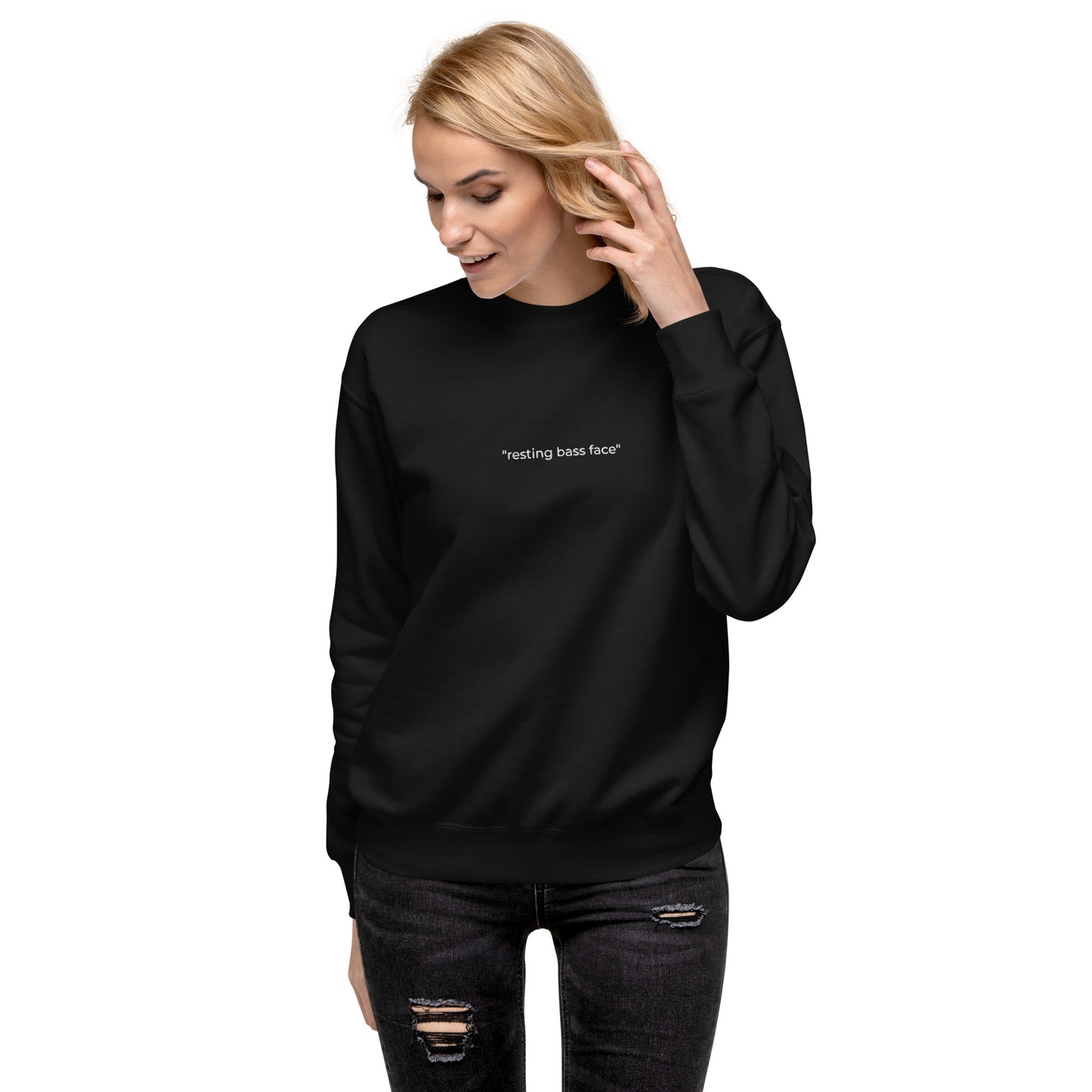 Sweatshirt "resting bass face" Black