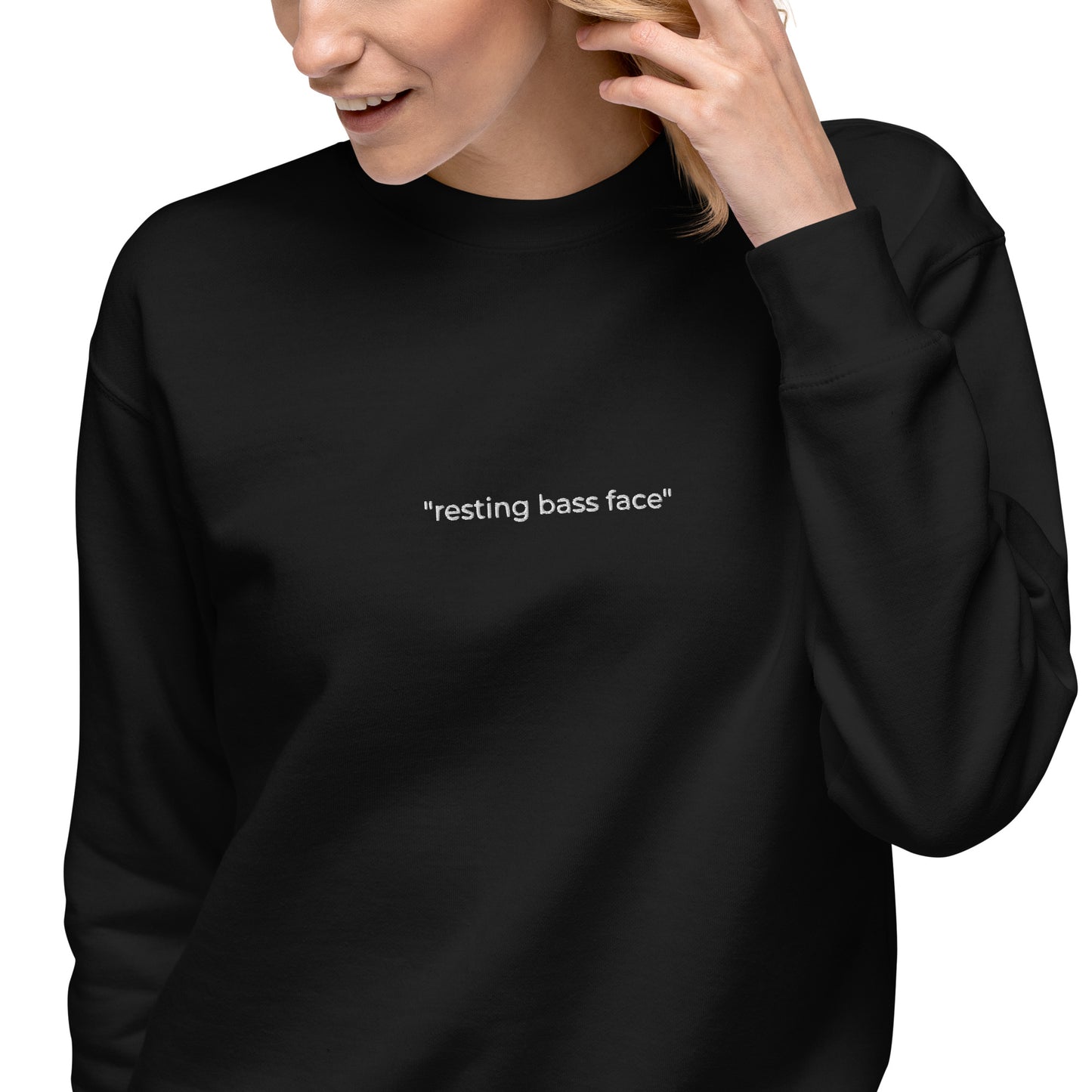 Sweatshirt "resting bass face" Black