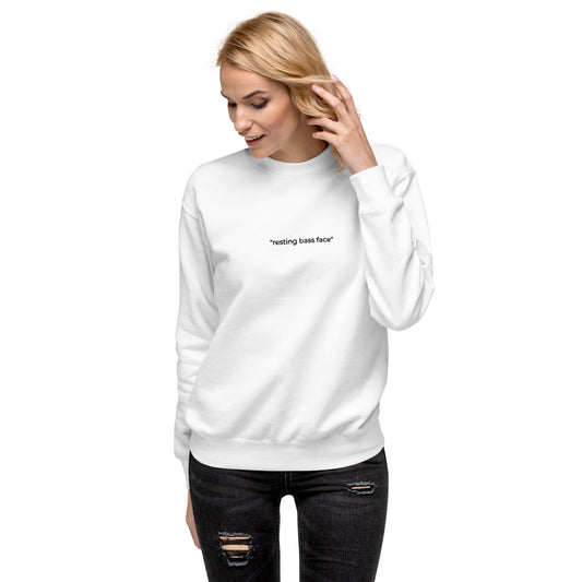 Sweatshirt "resting bass face" White