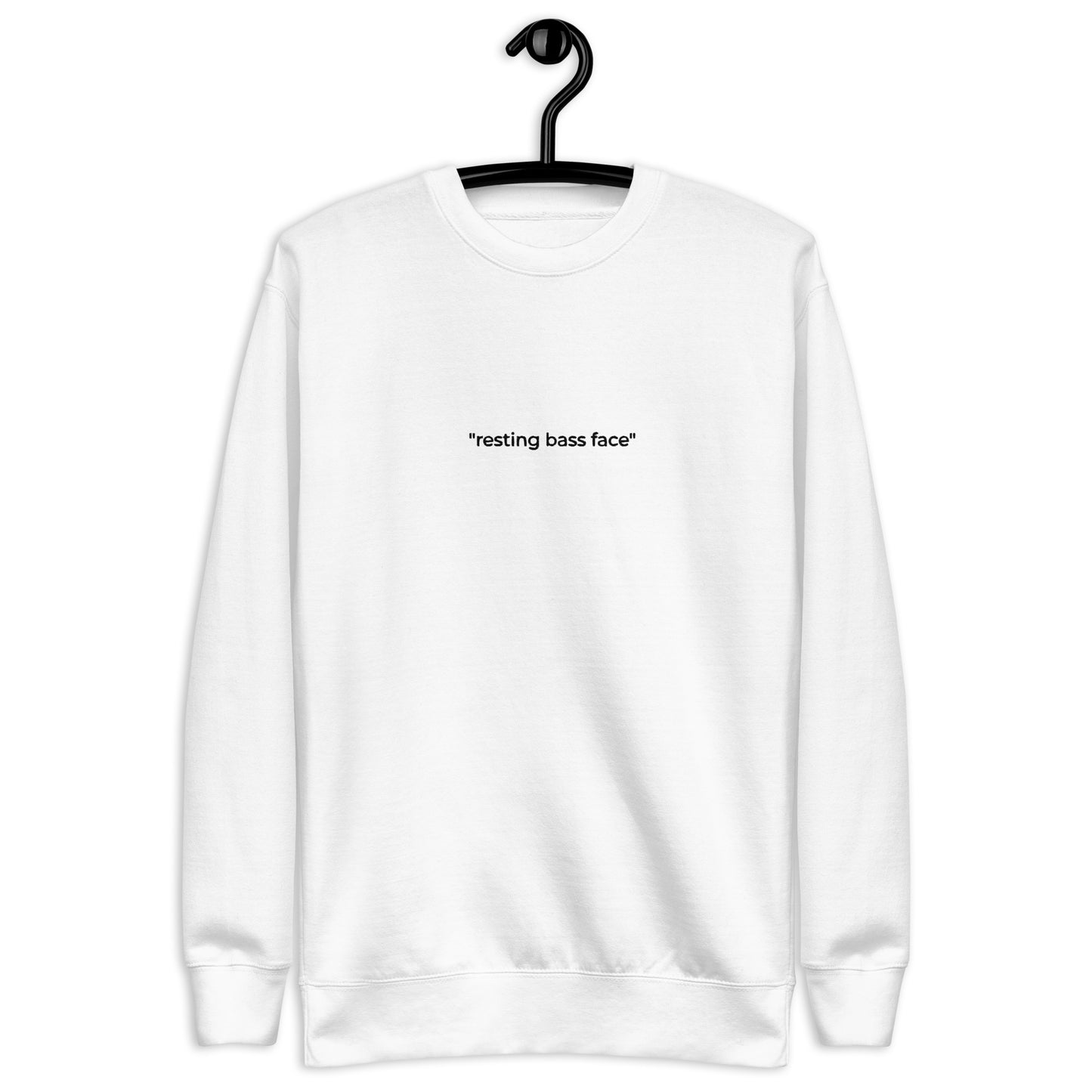 Sweatshirt "resting bass face" White