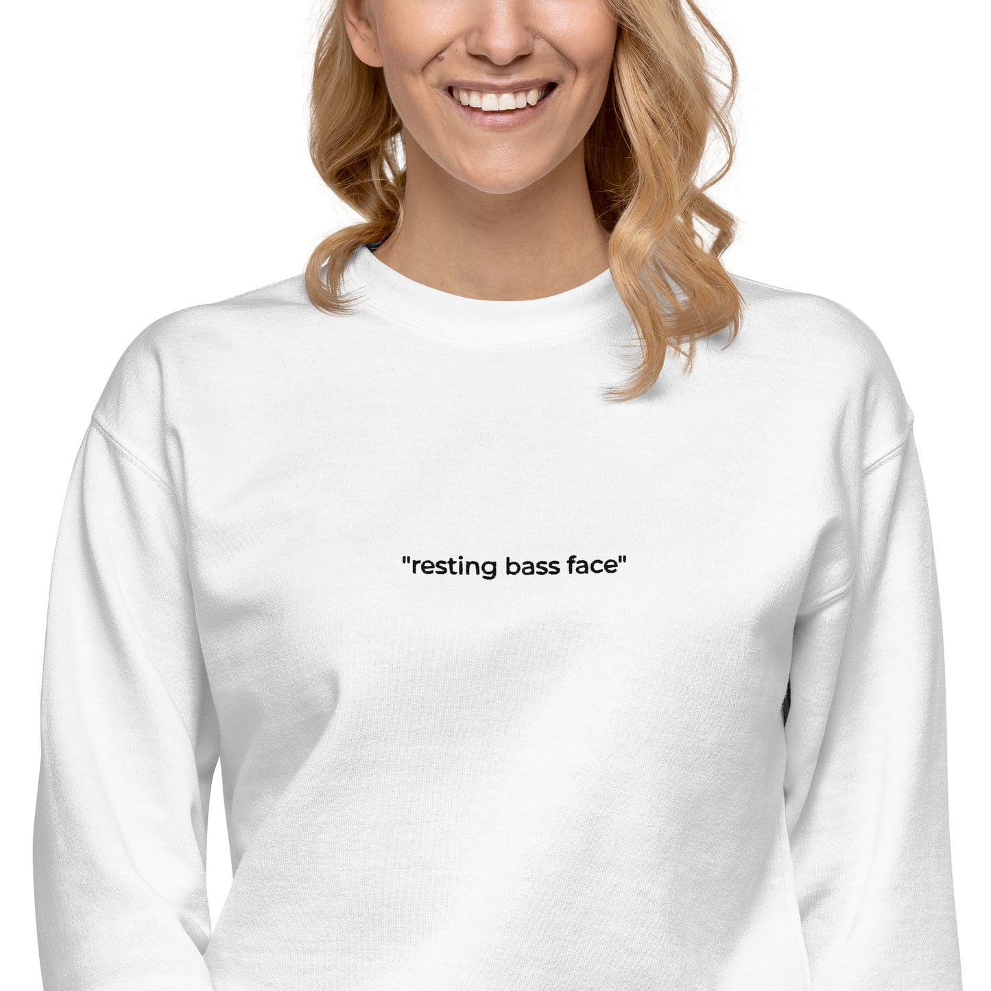 Sweatshirt "resting bass face" White