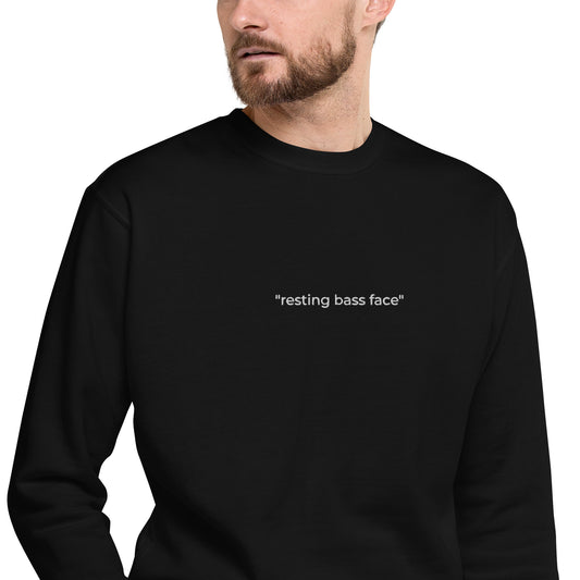 Sweatshirt "resting bass face" Black