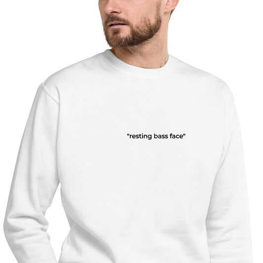 Sweatshirt "resting bass face" White